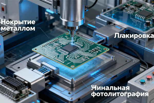 Рабочий процесс производства печатных плат