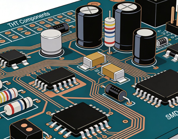 THT и смешанный монтаж PCB